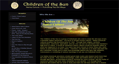 Desktop Screenshot of childrenofthesunnativeculture.com